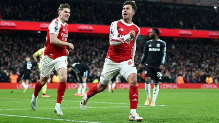 Arsenal se corona campeón de invierno tras golear a Aston Villa en la Premier League