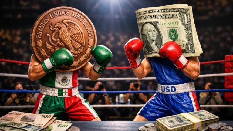 El peso mexicano cierra 2025 con fuerza, cotizándose a 17.97 por dólar