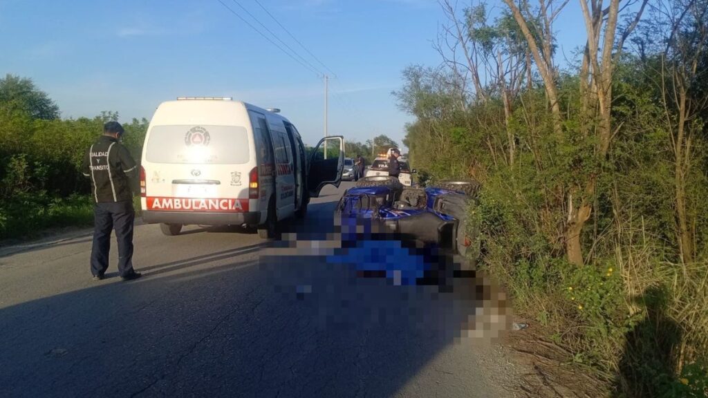 Trágica volcadura de cuatrimoto en Montemorelos: una mujer fallecida y un hombre herido