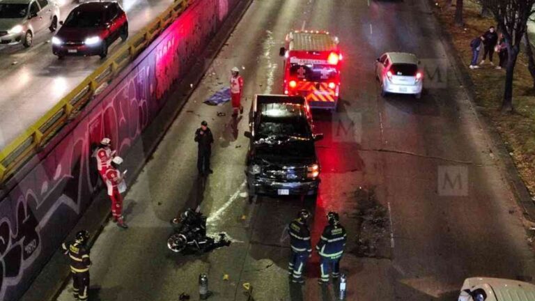 Trágico accidente de motocicleta en Circuito Interior de CdMx: un muerto y un lesionado
