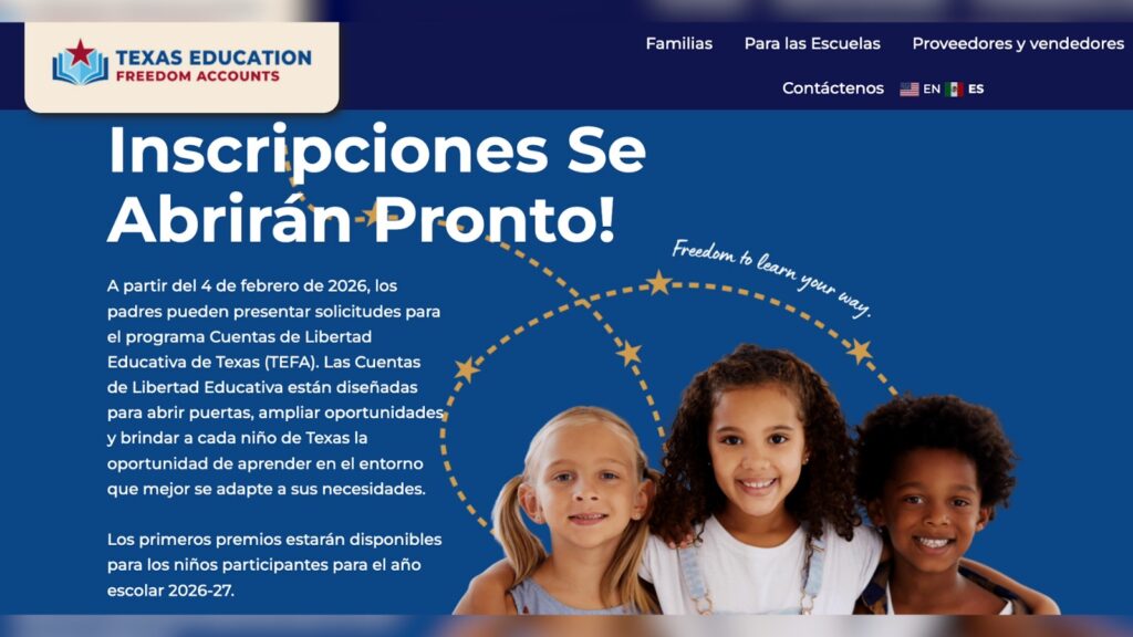 Texas Impulsa el Programa Cuentas de Libertad Educativa para Ampliar Opciones Escolares