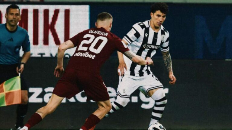Jorge Sánchez Brilla en su Debut en el Futbol Griego con PAOK