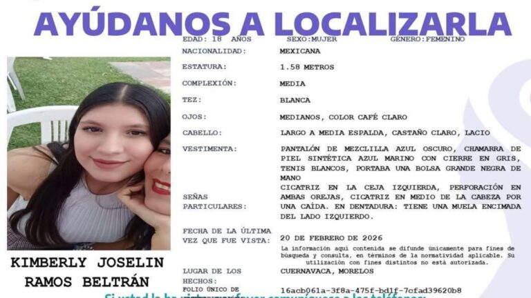 Desaparición de Kimberly Ramos: Familias y Colectivos Intensifican la Búsqueda en la UAEM