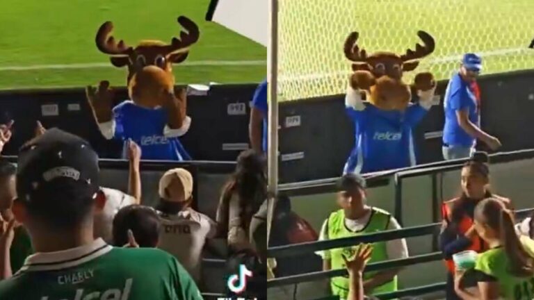 Botarga Interactúa con Aficionados en el León vs Necaxa de la Liga MX