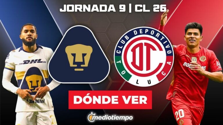 Pumas vs. Toluca: Cómo ver el partido EN VIVO de la Jornada 9 del Clausura 2026