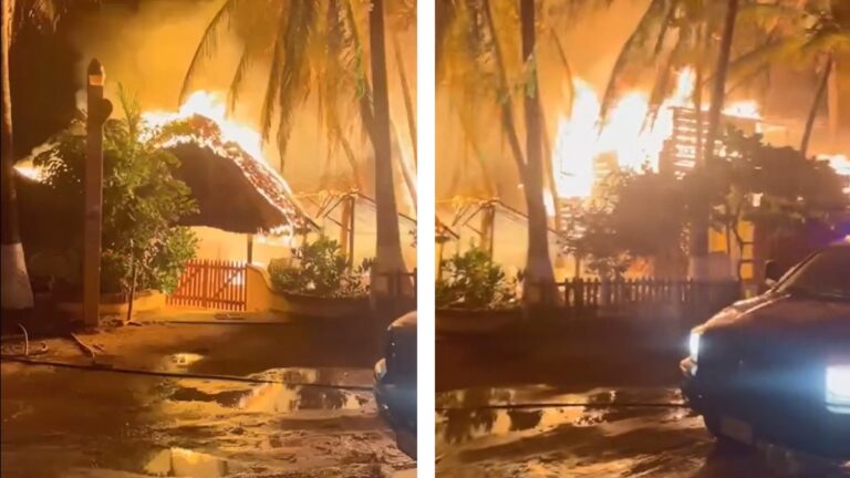 Incendio en Zicatela: Más de 40 cabañas destruidas en Puerto Escondido