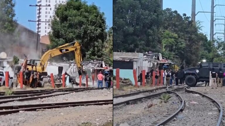 Ferromex Derriba Viviendas Relacionadas con el Narcomenudeo en Pueblo Quieto, Guadalajara