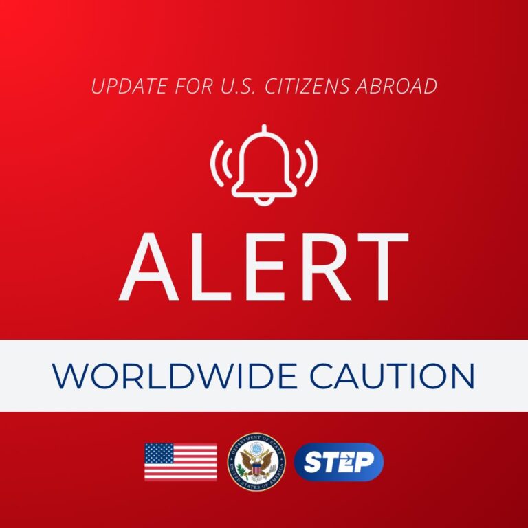 Advertencia de Viaje de EE.UU. por Tensiones Internacionales: Extremar Precauciones