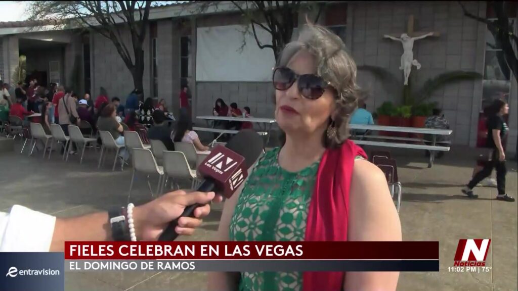 Domingo de Ramos en Las Vegas: Celebración Emotiva en la Iglesia de San Cristóbal