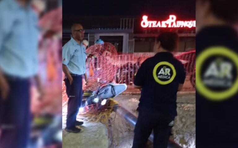 Motociclista en estado de ebriedad sufre accidente en la obra Sistema Vial Abastos-Independencia