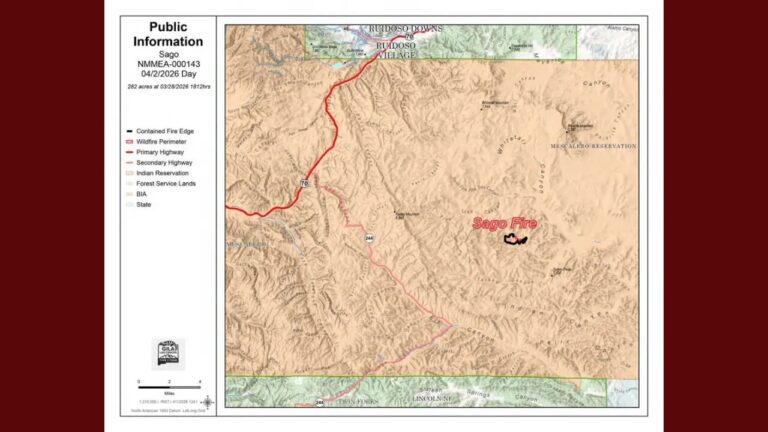 Incendio Sago en Mescalero, Nuevo México: Controlado en un 75% y la lucha continua