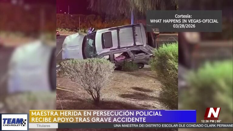 Grave Accidente de Tráfico en Las Vegas Deja a Maestra en Estado Crítico