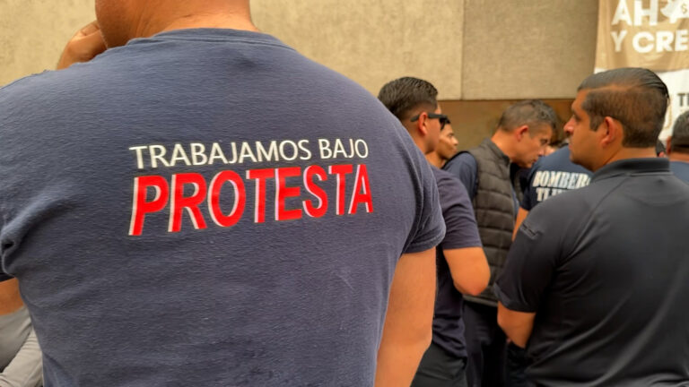 Bomberos de Tijuana protestan por sueldos precarios y exigen atención inmediata