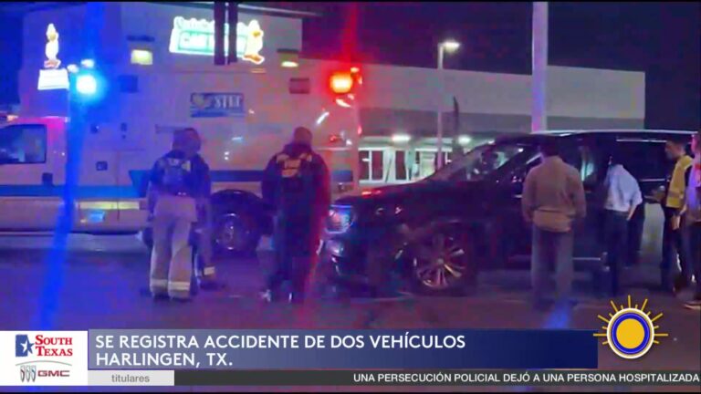 Accidente vehicular en Harlingen sin heridos: choque múltiple en la Avenida Ed Carey
