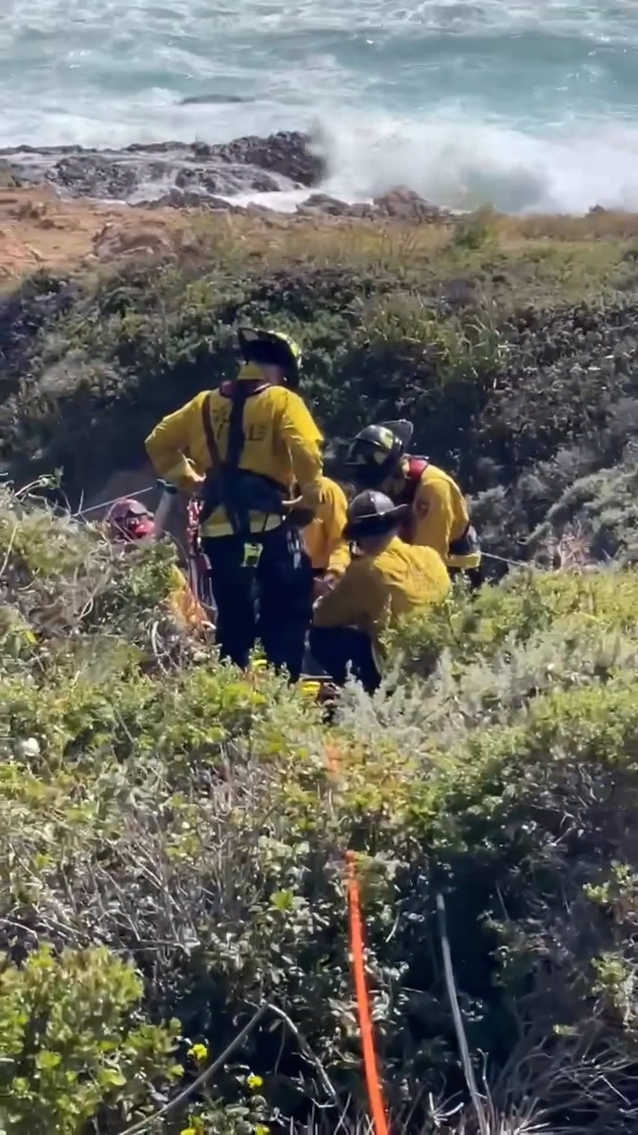 Joven muere tras caer al mar mientras pescaba en China Vista Point, en Big Sur