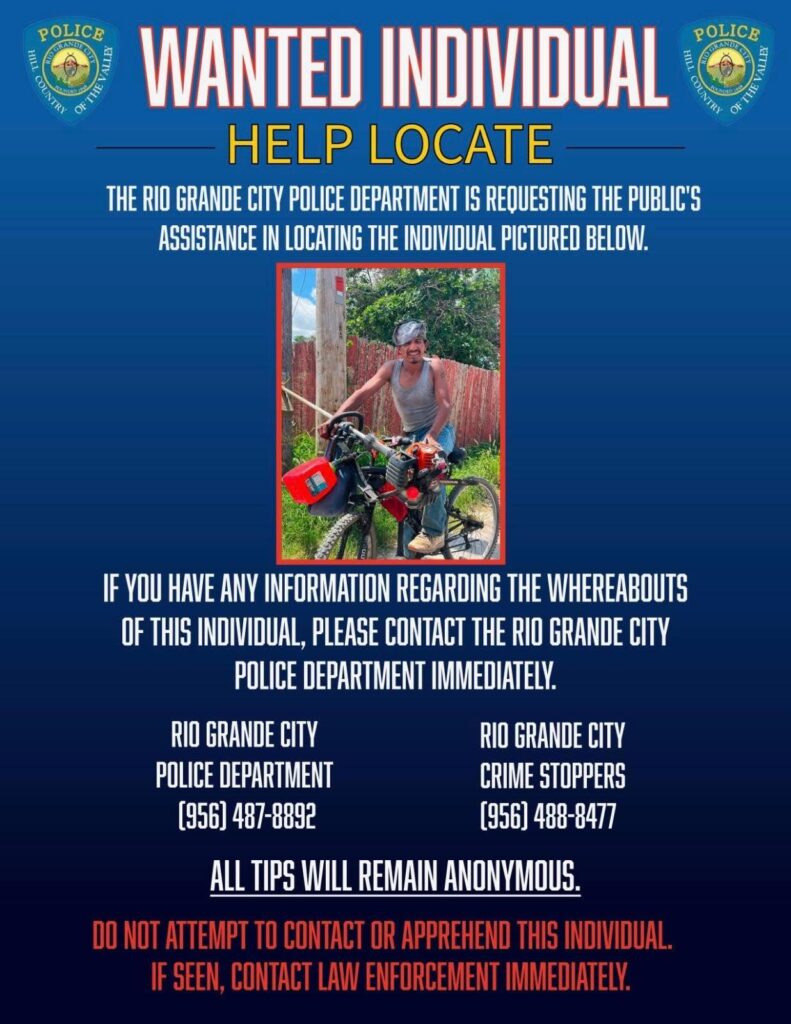 Urgente: Policía de Rio Grande City Busca Identificar a Persona Buscada