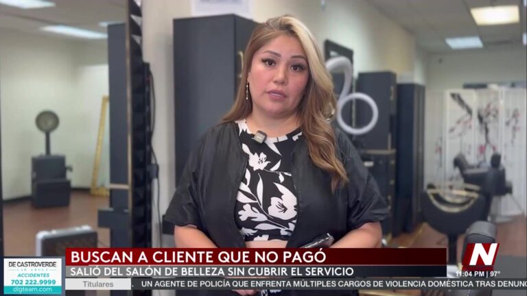Robo en salón de belleza en Las Vegas: joven huye sin pagar tras un tratamiento de cabello