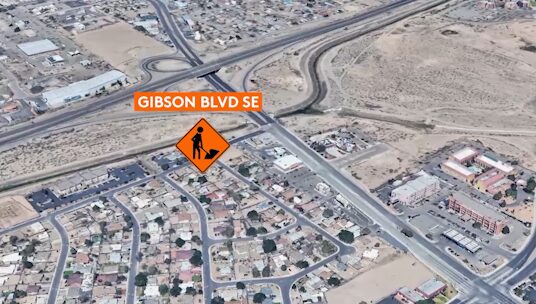 Cierre de carriles en la I-25 norte por mantenimiento vial este jueves en la zona de Gibson Blvd SE