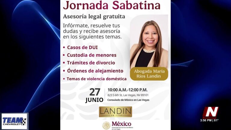 Asesoría legal gratuita en Las Vegas: el Consulado de México atenderá 5 casos críticos