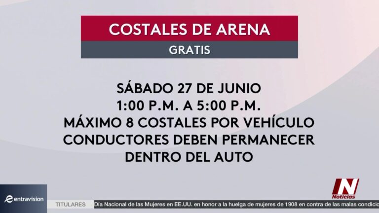 Distribución gratuita de arena en Corpus Christi para preparar a vecinos ante la temporada de huracanes