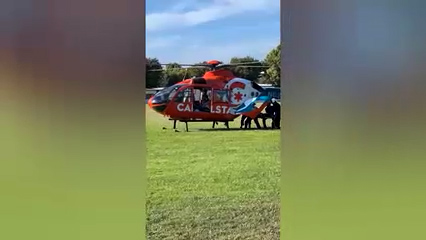 Joven de 20 años resulta gravemente herido en accidente de bicicleta eléctrica y es trasladado en helicóptero
