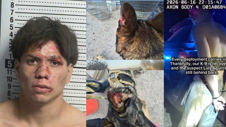 Arrestan a sospechoso por robo de motocicletas en Anthony; un K-9 resultó herido durante la captura