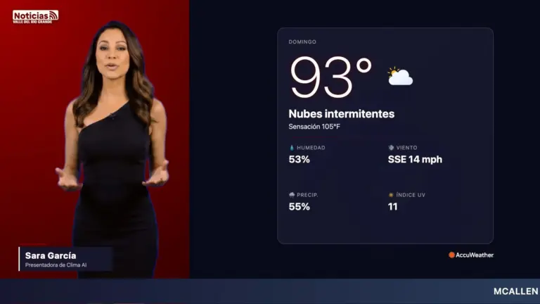 Clima en McAllen hoy: domingo 12 de julio, edición de las 12:00 PM