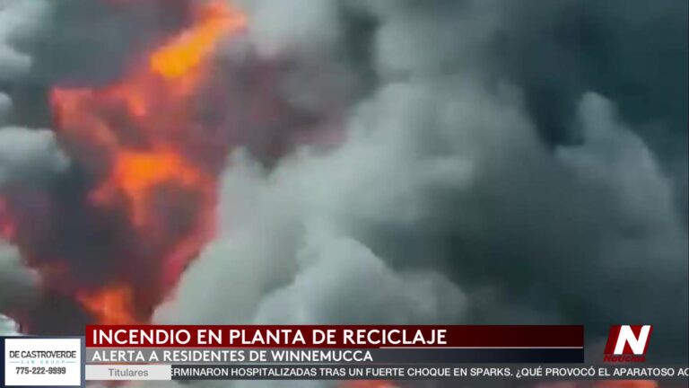 Incendio en planta de reciclaje de Winnemucca genera alarma por humo y medidas de seguridad