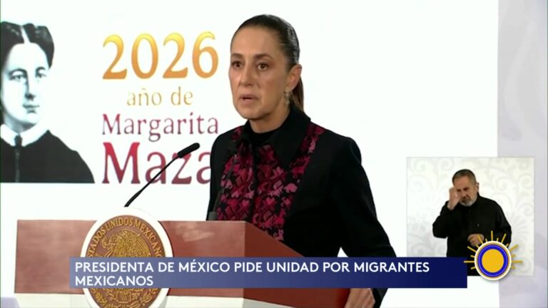 Claudia Sheinbaum llama a la unidad para defender a los migrantes mexicanos en Estados Unidos