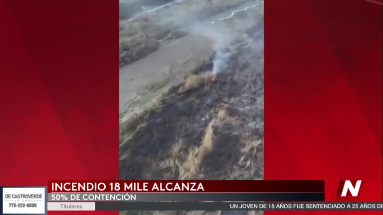 Incendio 18 Mile logra 50% de contención en Nevada gracias a las lluvias