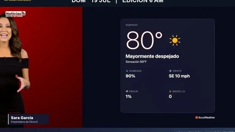 Clima McAllen hoy: domingo 19 de julio, edición de las 6:00 AM