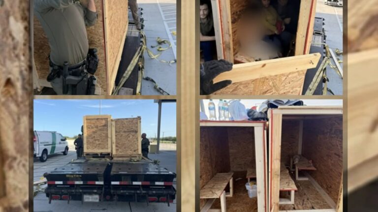 Patrulla Fronteriza rescata a nueve migrantes ocultos en cajas de madera en Falfurrias
