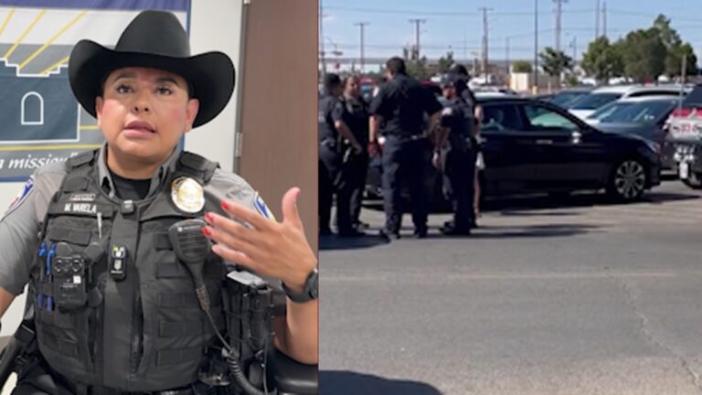 Policía de Socorro rescata a un niño solo en un vehículo encendido en Walmart
