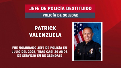 Jefe de Policía de Soledad Patrick Valenzuela deja el cargo; nombran liderazgo interino