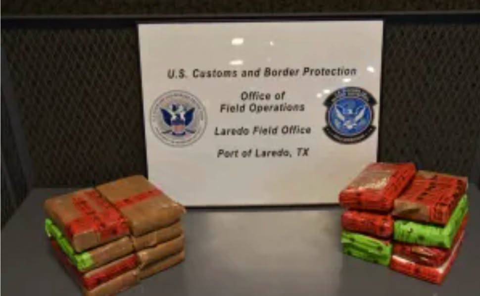 CBP asegura más de 1.1 millones de dólares en cocaína en el Puerto de Entrada de Laredo