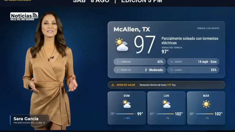El Clima McAllen — Sábado 8 de agosto · Edición 5:00 PM
