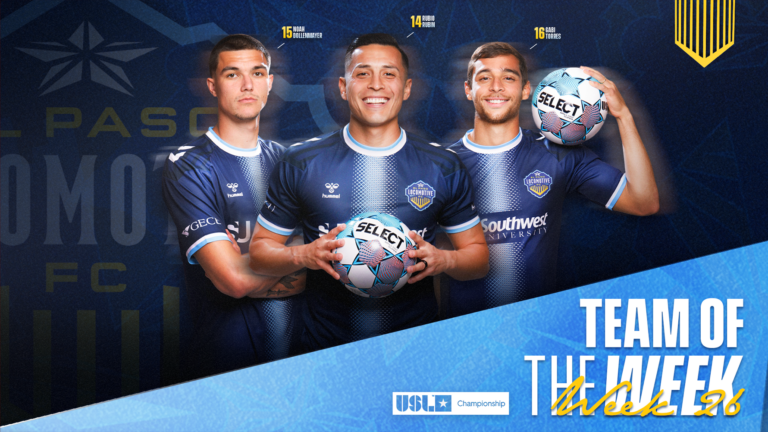 Rubio Rubín es nombrado Jugador de la Semana del USL tras su triplete con El Paso Locomotive