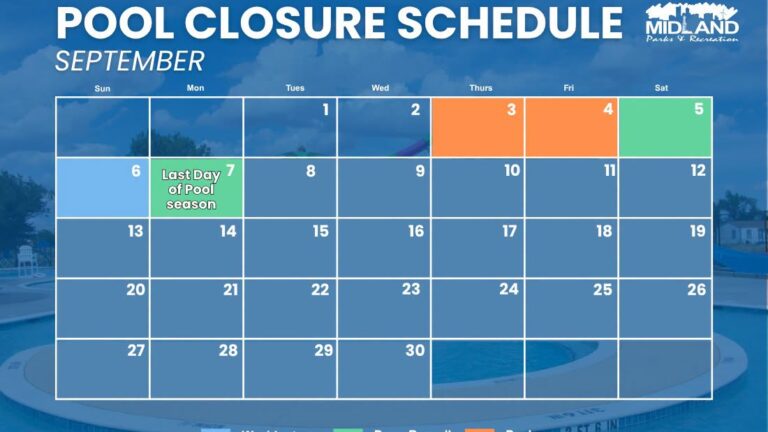 Cierra la temporada de albercas públicas 2026 en Midland este fin de semana