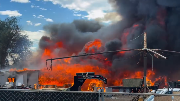 VIDEO: Una persona y varios animales mueren en incendio cerca de Mile High Flea Market