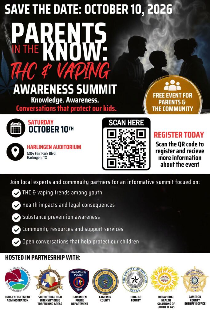Invitan a padres y comunidad a cumbre sobre THC y vapeo en Harlingen