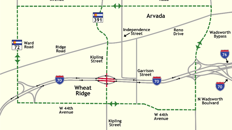 CDOT cerrará la I-70 en dirección este en Kipling durante 83 horas durante el fin de semana