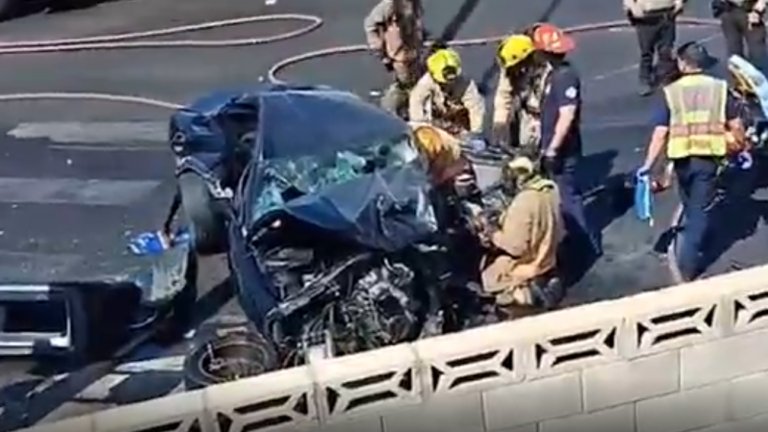 Choque devastador en el este de Las Vegas deja 2 personas en estado crítico