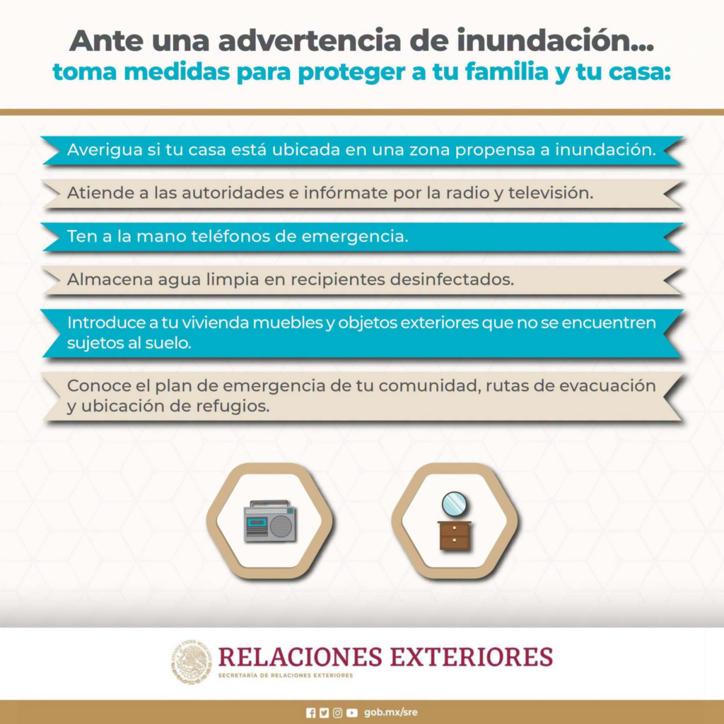 Recomendaciones para proteger a las familias ante una advertencia de inundación